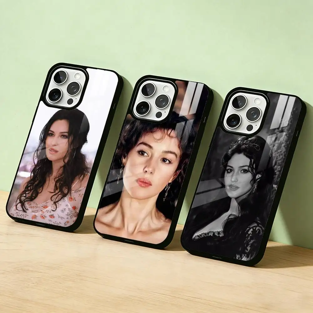 

AAA Actor M-Monica B-Bellucci Phone Case For iPhone 17,16,15,14,13,12,11,Pro Max,Plus Candy Silver Cover