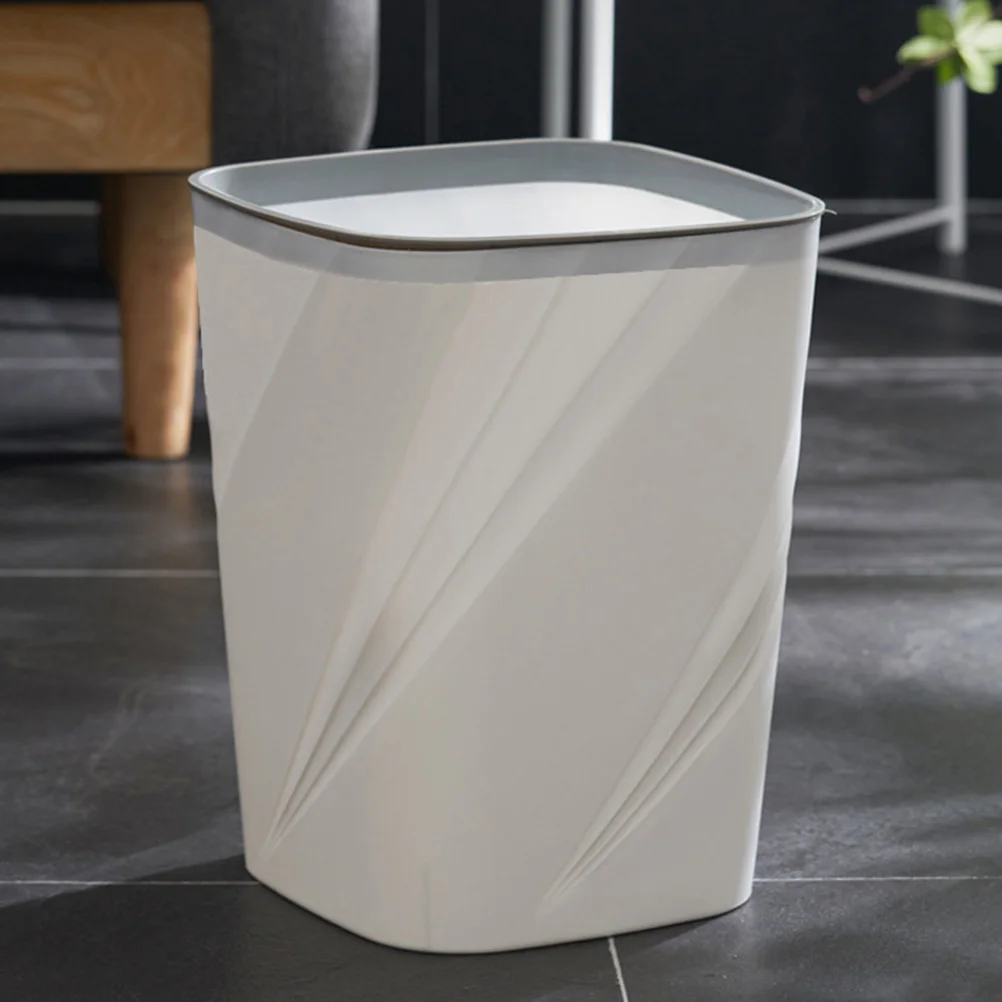 

Modern Simple Abs Trash Can Lightweight Household Garbage Bin For Office Bedroom Plastic Waste Container Multipurpose