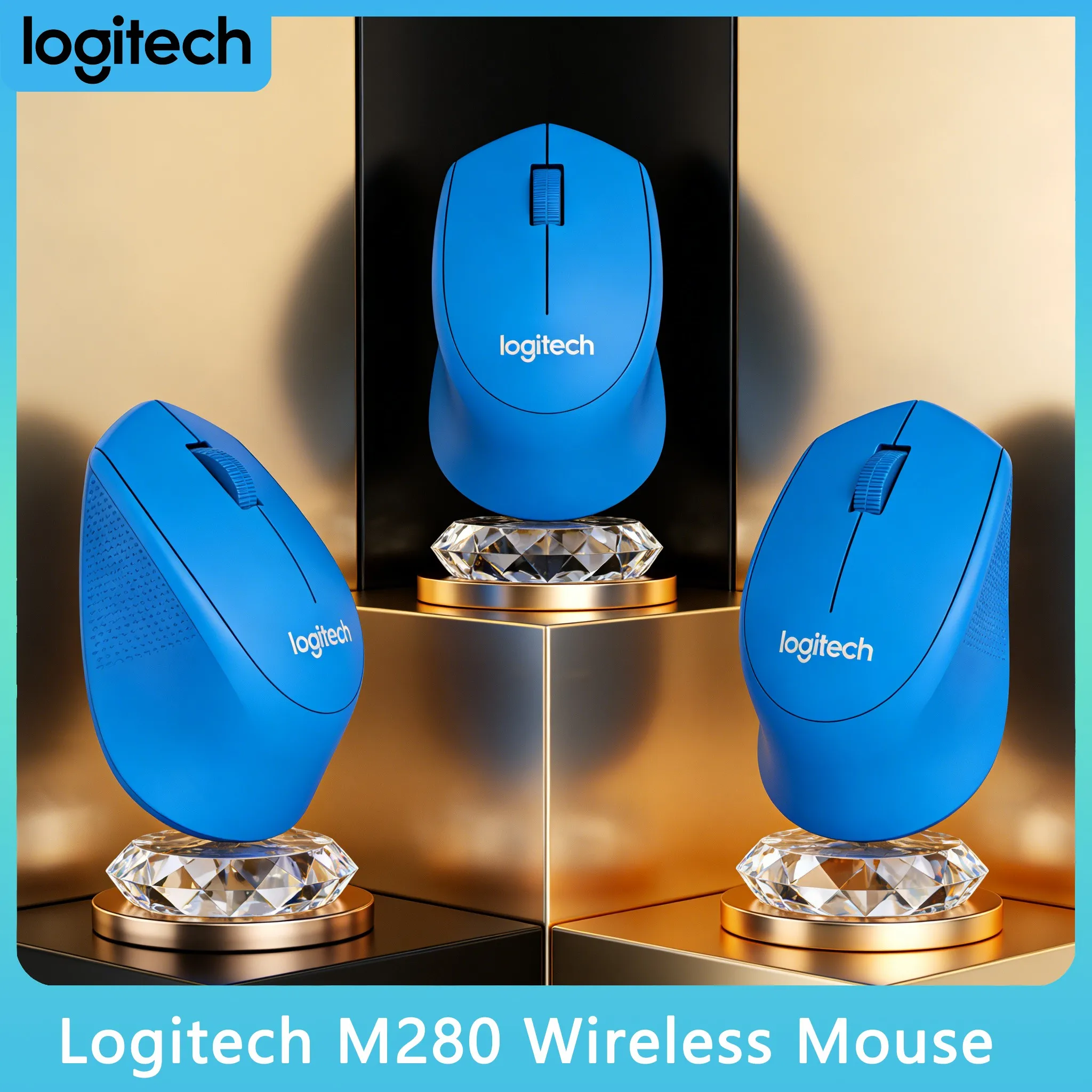 

Logitech M280 Ergonomic Wireless Mouse Portable Office Essential