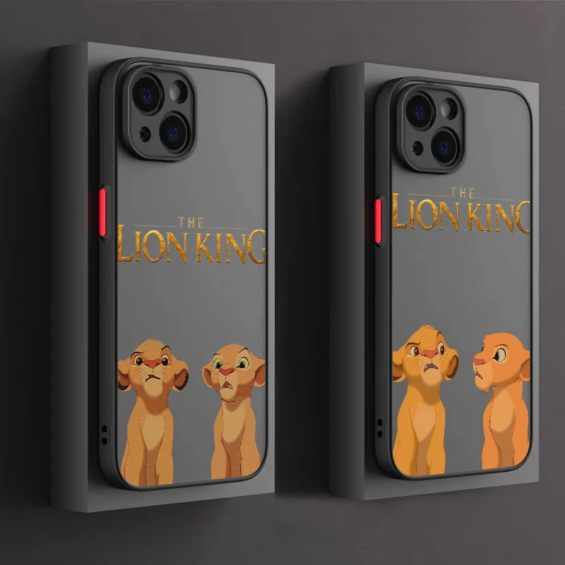 Disney The Lion King Phone Case For Apple iPhone 15 14 13 12 11 XS Mini Pro Max 8 XR X Matte Frosted Translucent