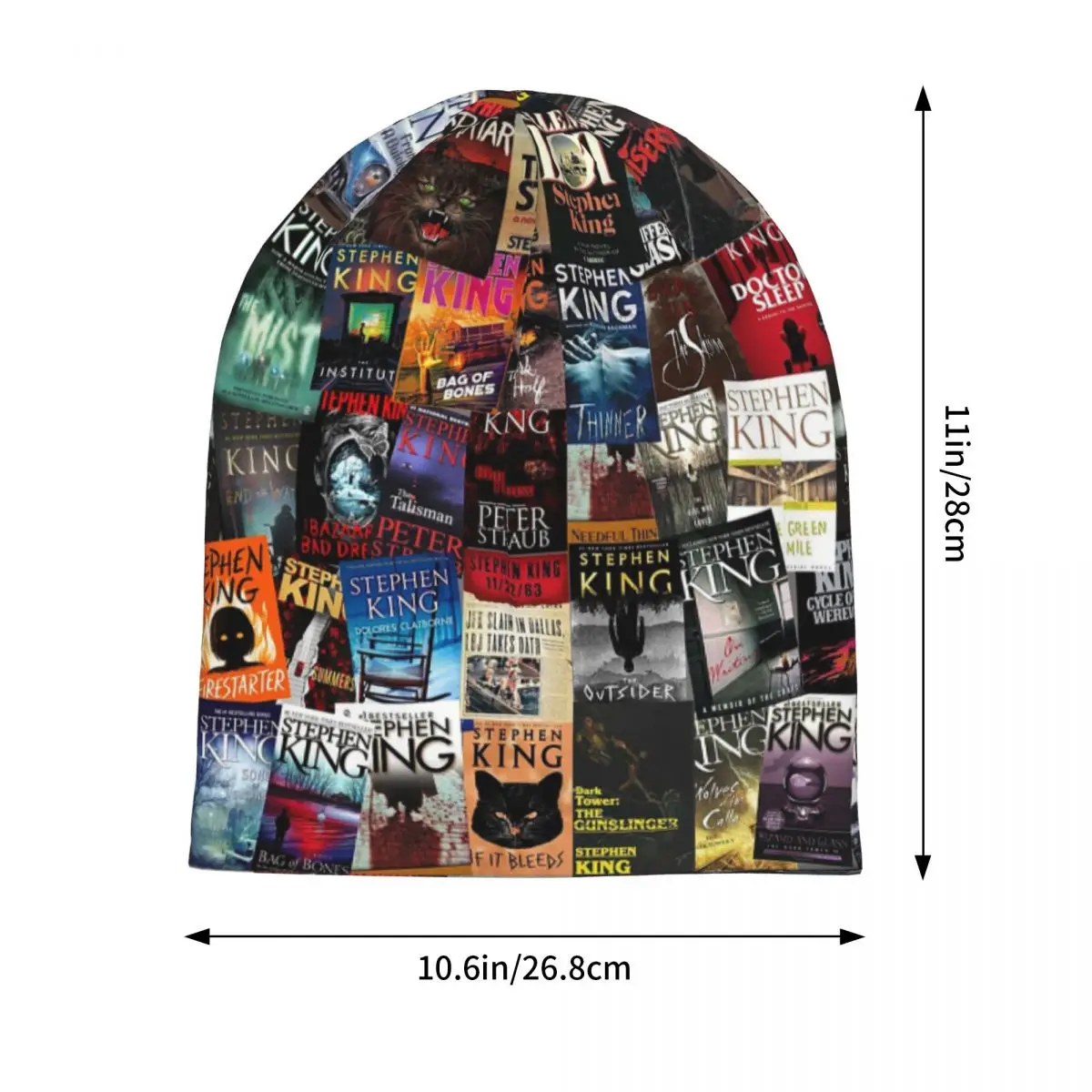ستيفن كينغ كتاب يغطي، الرعب دودة الكتب Skullies قبعة صغيرة دافئة الخريف الشتاء في الهواء الطلق قبعة محبوك بونيه قبعات الكبار