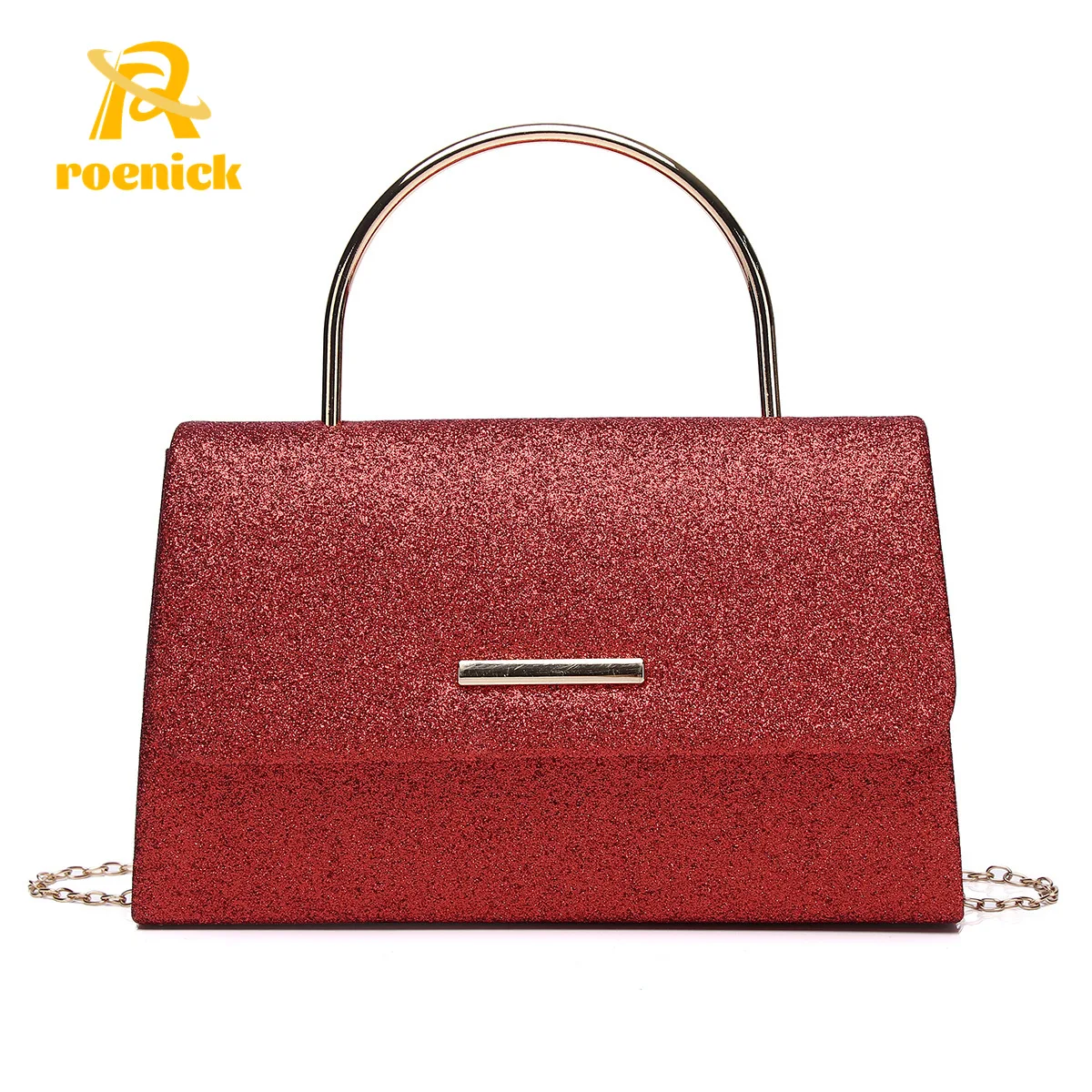 

ROENICK Women's Vintage Banquet Handbags with Handle Red Bridesmaid Bridal Evening Bags Luxury Designer Mini Cosmetic Totes