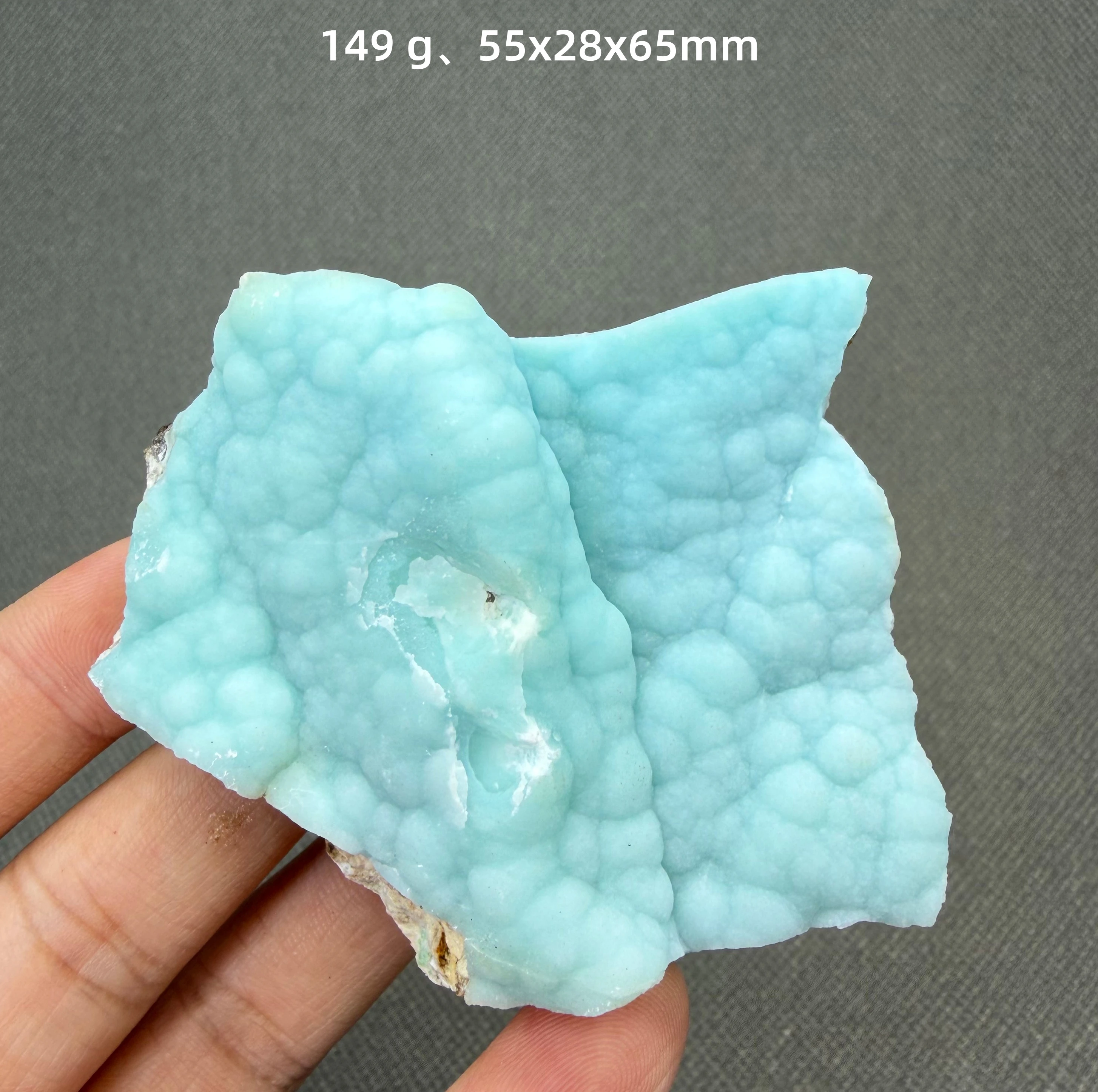 Grappe de cristaux naturels d'hémimorphite bleue, spécimen minéral, décoration d'intérieur