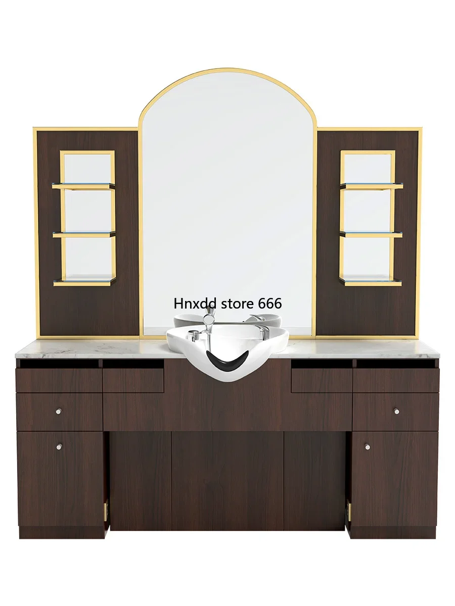 

Hair salon mirror table, special hair cut for hair salon, mirror table, mirror cabinet.