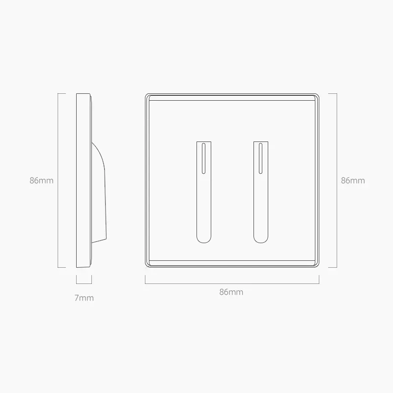 YINKA Toughened Glass Panel Wall Light Switch Self-reset 1-4 Gang  1 2 Way LED Indicator Piano Key Design Wall Mounted Switch TV
