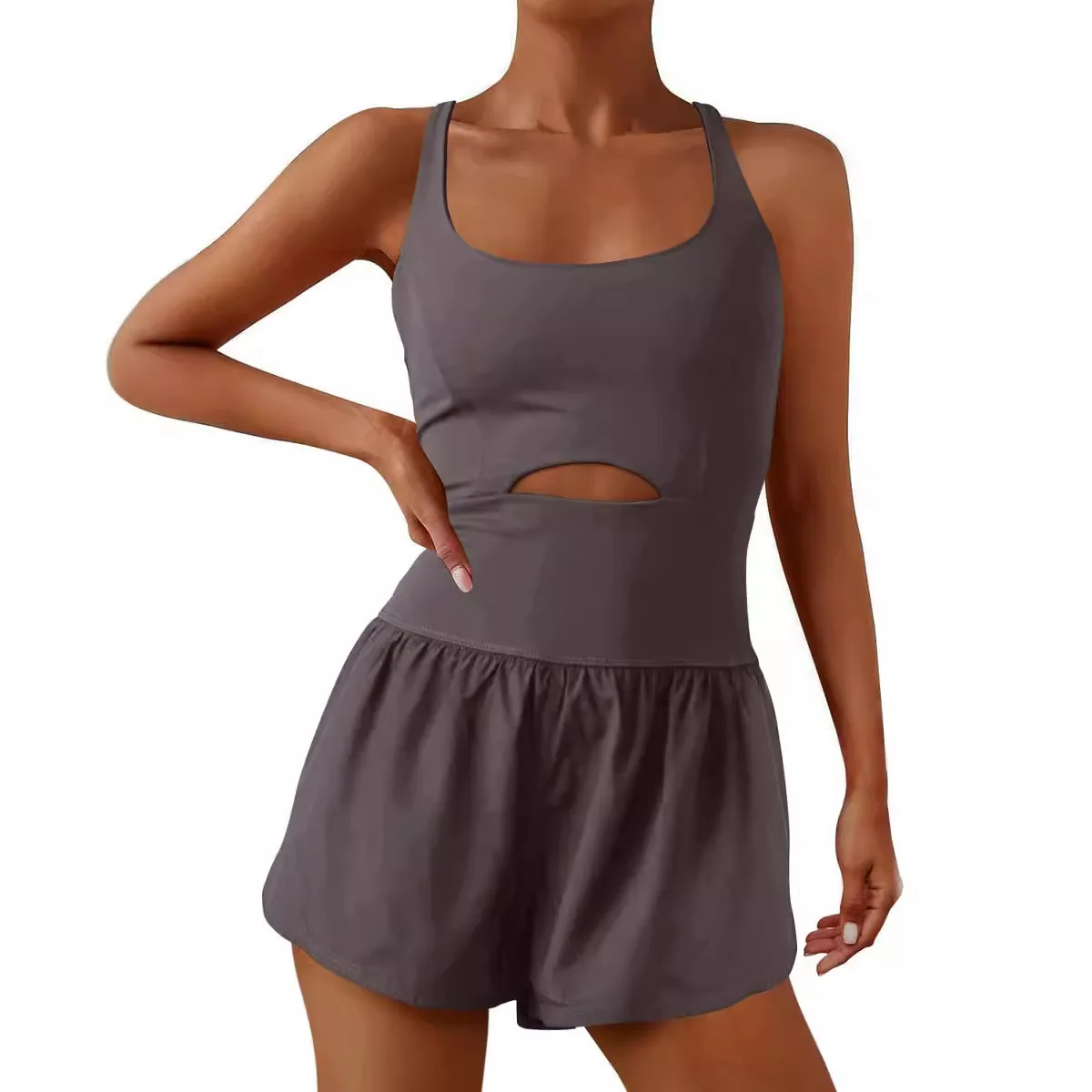 Summer and Autumn European and American Sexy Outdoor Sports Casual Commuting Shorts Vest Jumpsuit for Women