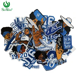 Stock Series Zeta Embroidered Iron Patch for Jacket, Zeta Phi Beta Sorority, Blue&White, 1920, Soror, Zeta Crest, So Sweet, J16