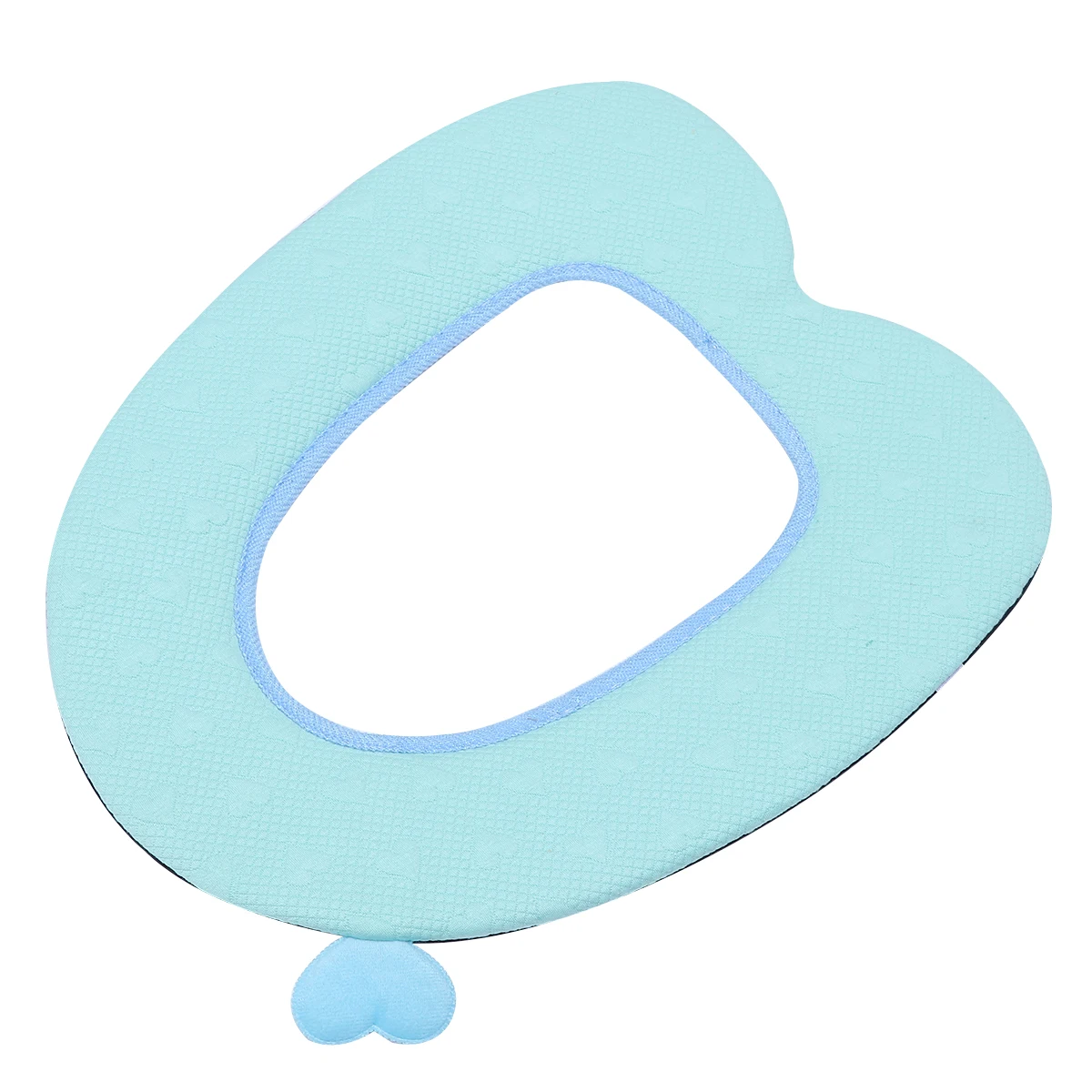 

Toilet Seat Cover Warm Washable Heart Shaped Light Green Handle Bathroom Mat Soft Durable Premium Practical Stylish Simple