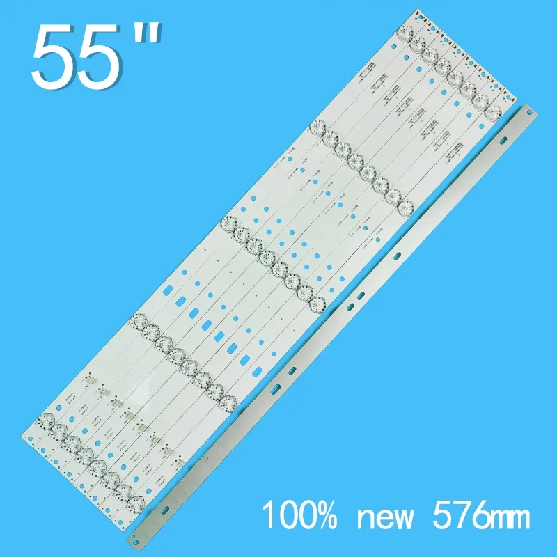 LED Backlight strip 5/6 lamp for AKAI 55'' TV E55DU1000 JS-D-JP5510-C51EC B61EC CTV550T CTV554 CTV5584