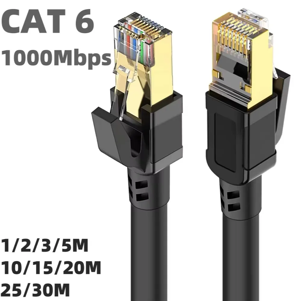 Câble Ethernet Cat6 RJ45 UTP 1000Mbps, cordon réseau LAN, cordon Internet, routeur, câble d'ordinateur, 0.5/1/2/3/5/10/15/20/30
