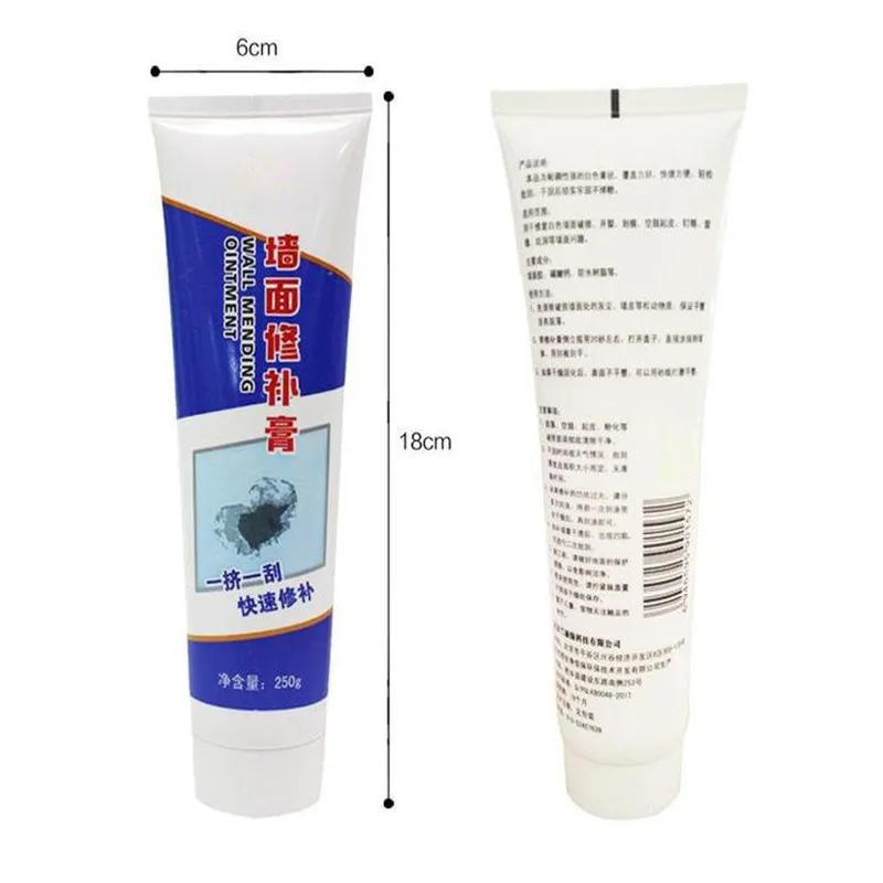 Reparação de parede creme à prova dwaterproof água gesso e pintura universal reparação de pasta para rachado raspador de parede furos descascados