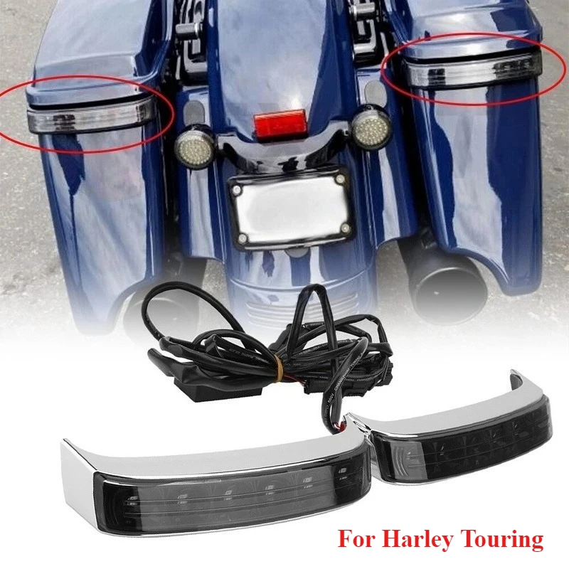 

Motorcycle LED Saddlebag Brake Running Luggage Turn Signal Lights Tail Light Lamp For Harley Touring Electra Street Road Glide