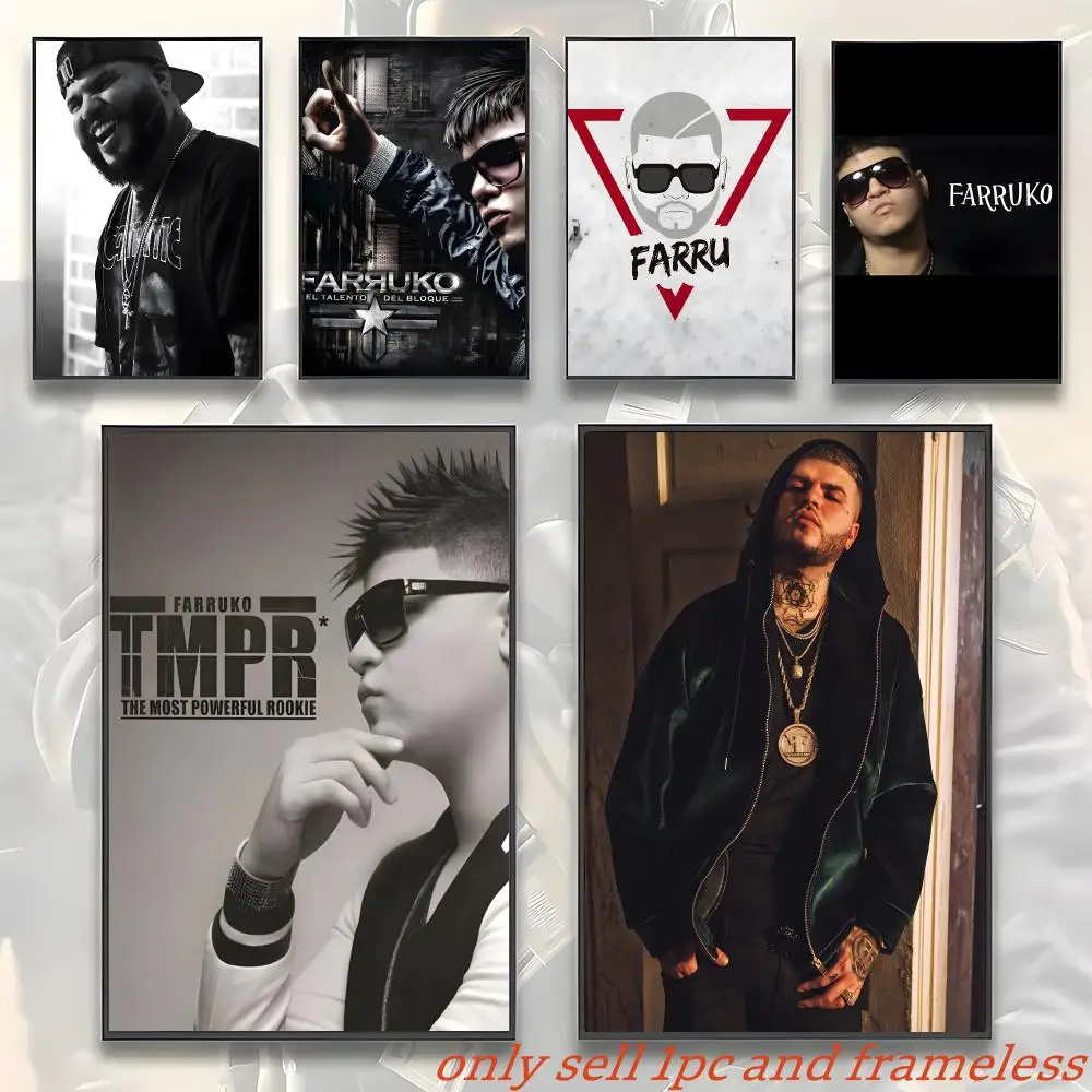 Reggae Rapper Music F-Farruko Poster Room Wall Art Decor Waterproof Poster For Home Bar Bedroom Decoration Gift