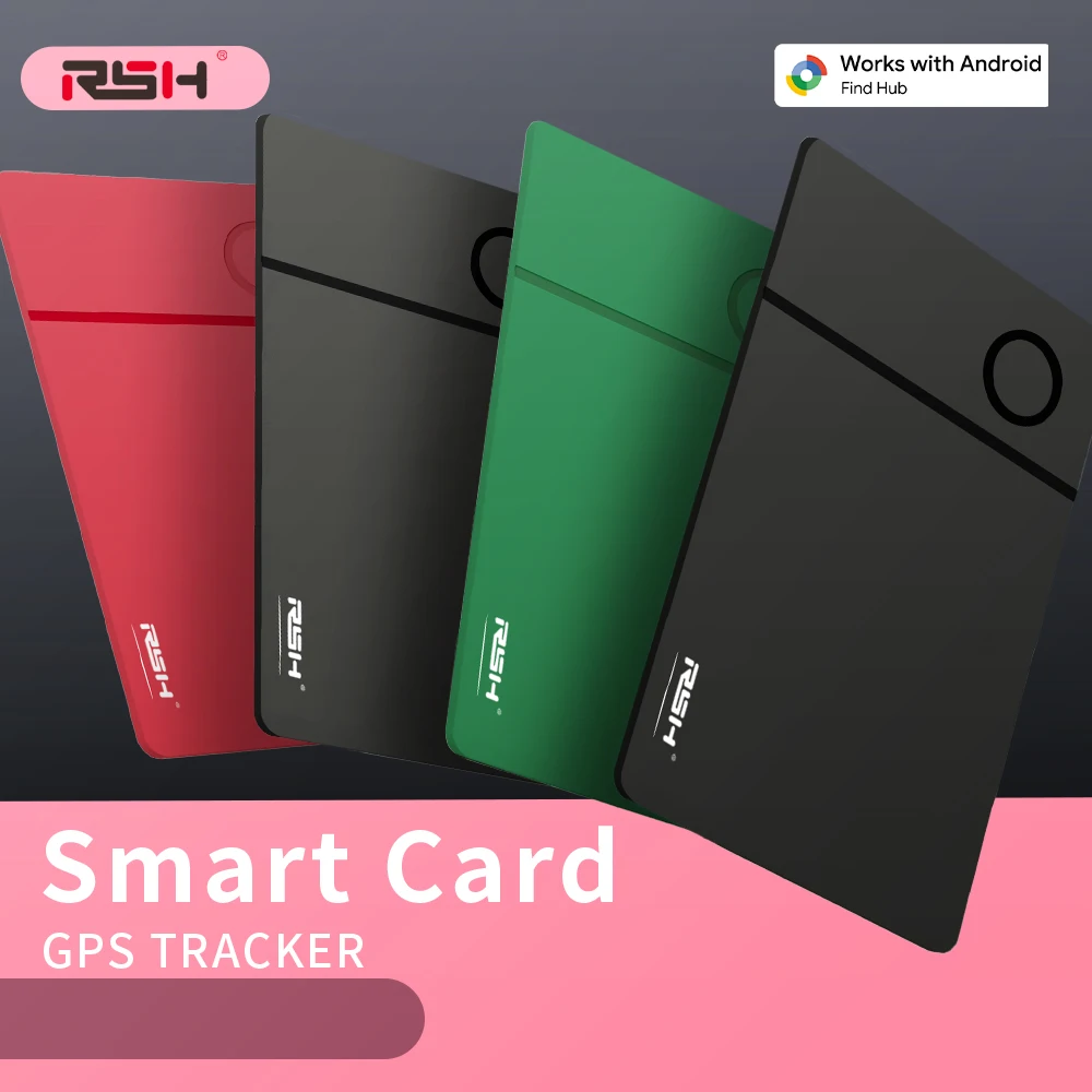 

RSH Wireless Charging Bluetooth Tracking Card Mini Smart Tag Work With Google Find Hub Wallet Item GPS Finder（Android Only）