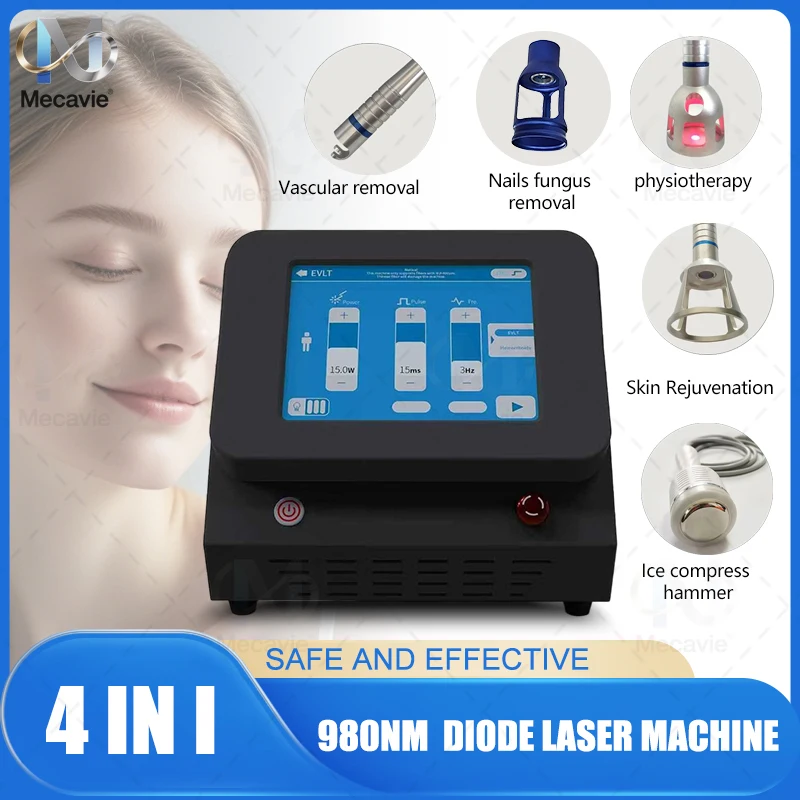 Mecavie Multifunctional 4 In 1 Skin Care Device Vascular Reduction Nail Care Physiotherapy Skin Renewal Equipment With Cold Comp