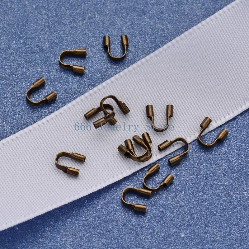 F2TD 100 Pcs U Wire Thread Guardian and Protectors Loop for DIY Jewelry Making