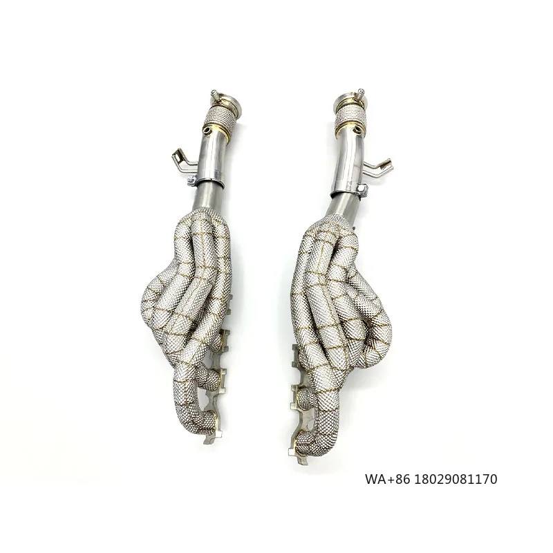 

SDO New Exhaust Manifold SS304 1.5MM Thick for Huracan LP610 5.2L 2014+ Tuning Exhaust Pipe Heat Shield Upgrade System