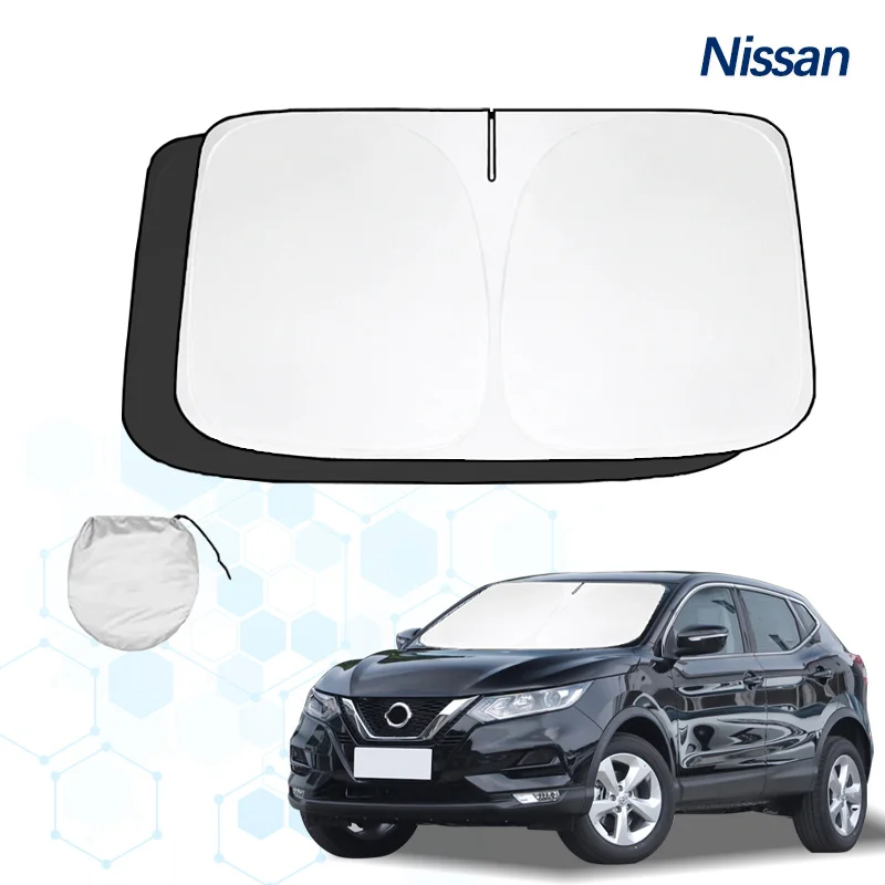 Windshield Sun Shade for Nissan Qashqai J10 J11 J12 2006-2021 2022 2023 Sunshade Sun Visor Protector Foldable Blocks UV Rays