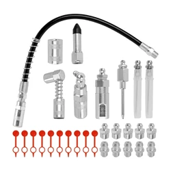 Professional Grease Guns Lubrication Application with 90 Degree Adapters Suitable for Machinery Maintenance Workshop Use