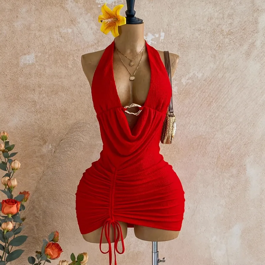 

【New style】2026 summer hit on new backless sexy hot girl tank dress design slim slimming bag hip jumpsuit