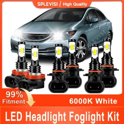 Car Led Headlight 9005 9006 High Low Beam Foglight H11 White For Honda Civic 2006 2007 2008 2009 2010 2011 2012 2013 2014 2015