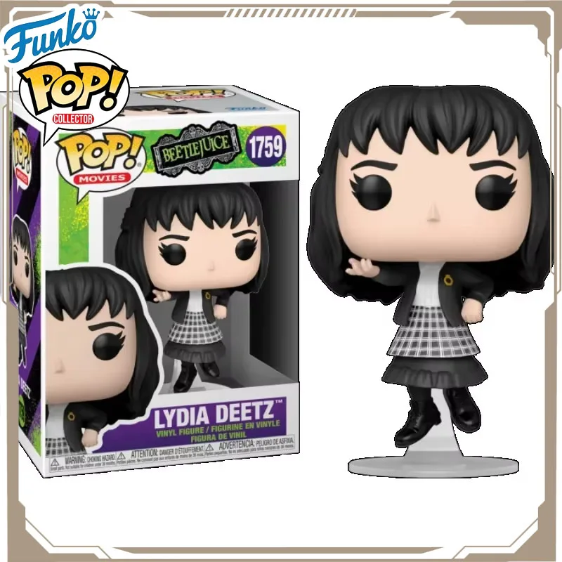 

В наличии Funko POP, оригинальная аниме-фигурка Beetlejuice 1757 Лидия Sandworm Delia, экшн-фигурка, игрушки для мальчиков и девочек, подарок для детей