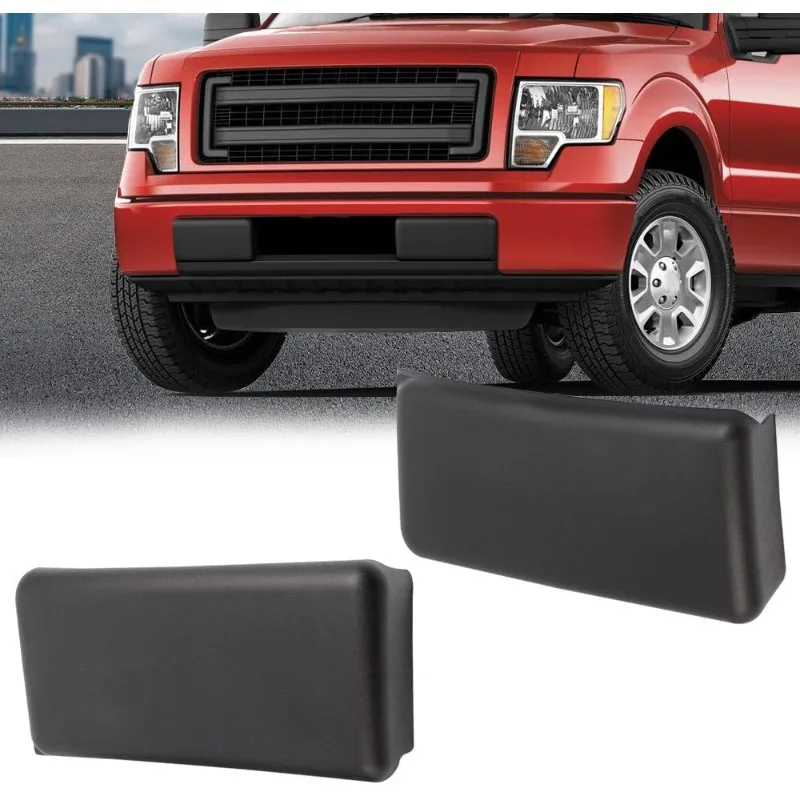 

Защитные вставки для бампера из АБС-пластика, колпачки, совместимые с пикапом FORD F150 2009-2014 9L3Z17E810B 9L3Z17E811B FO1053100, черный