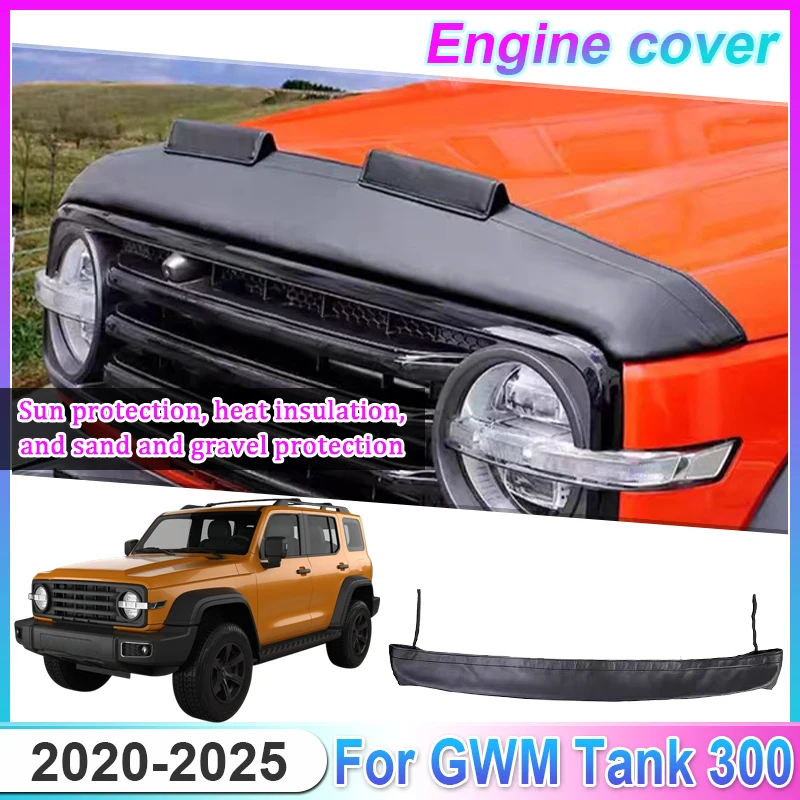 

Car Sand And Stone Guard Hood For Wey GWM Tank 300 Accessories 2025 2020-2024 Hood Protective Cover Case Auto Modification Parts