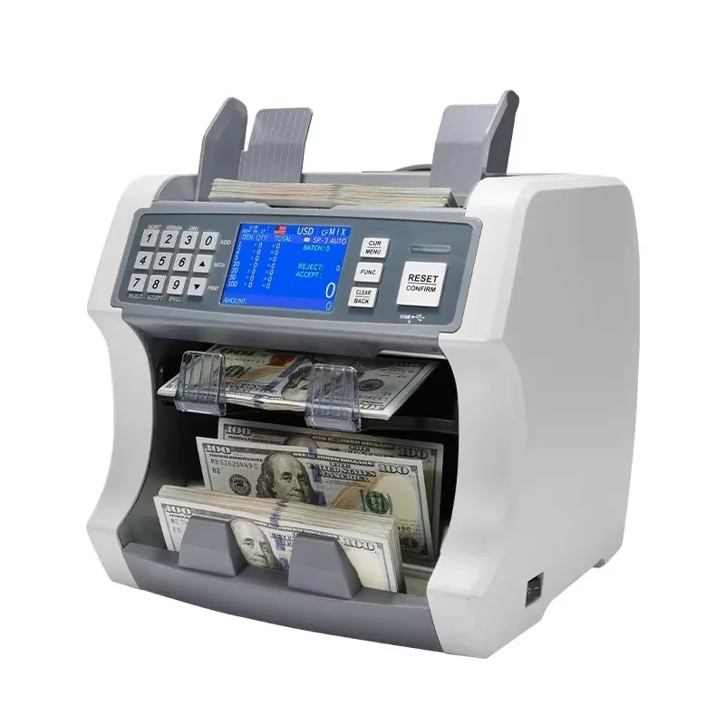 2025 Latest Money Counter with Printer Fast Multi-Currency Mixed Value 2 CIS Detection TFT Display Advanced Fraud Prevention