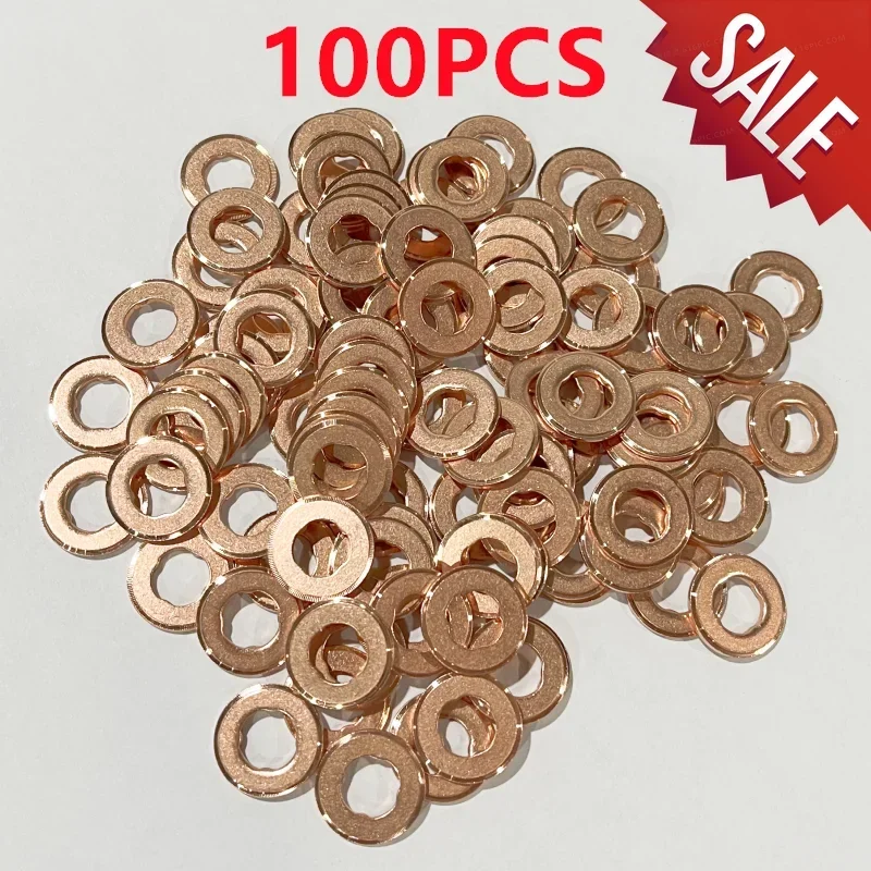 100PCS F00VC17505 Injector Nozzle Copper Washer F00VC17504 F00VC17503 F00VC17502 Diesel Sprayer Gasket F00VC17506 for Bosch Shim