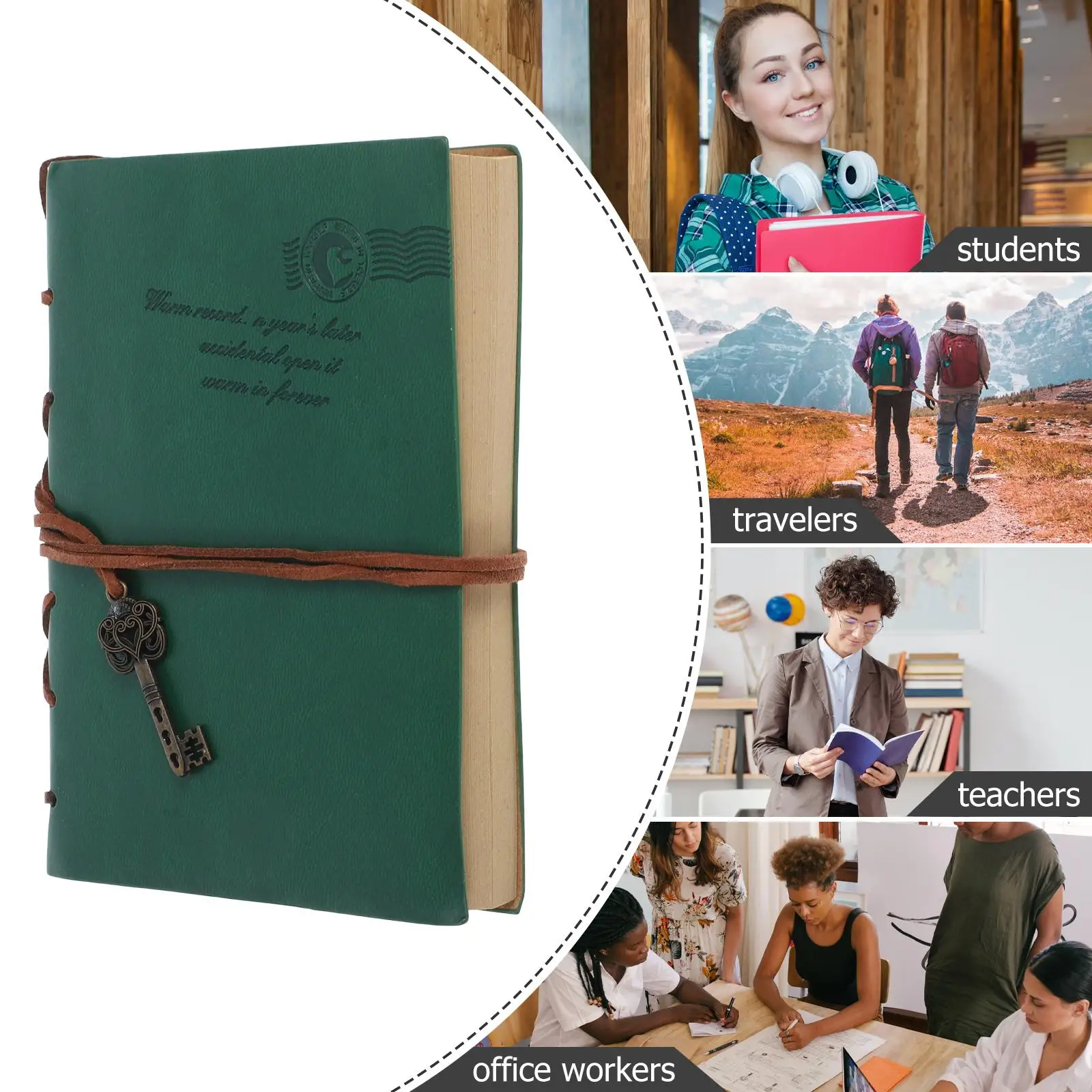 Retro Notebook Journal for Boys Blank Journaling Notebooks Notepad Kraft Paper Daily