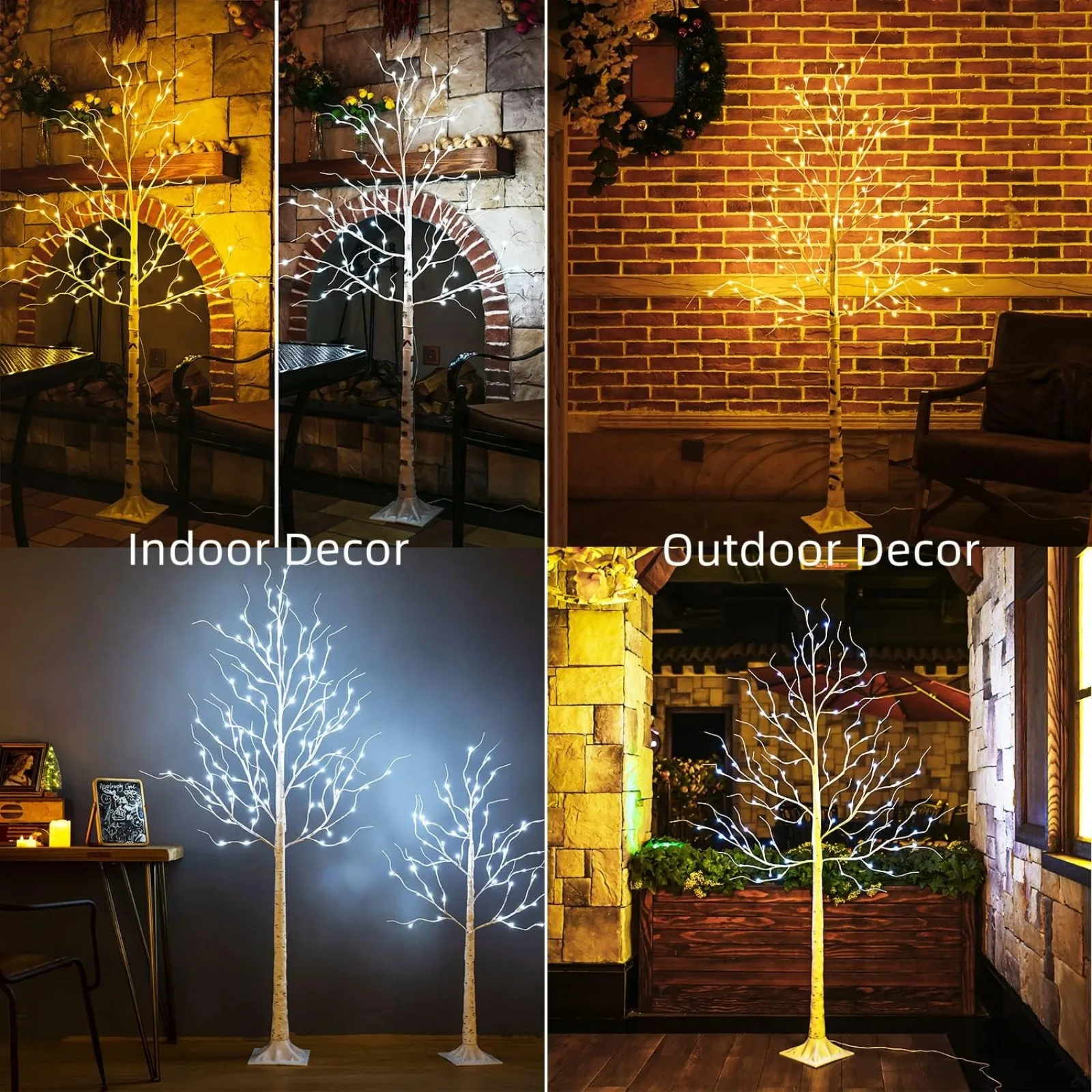 Imagem -05 - Lighted Birch Trees Lightsartificial Twig Tree Light Modos Temporizador para Natal Interior e Exterior 96led 6ft us