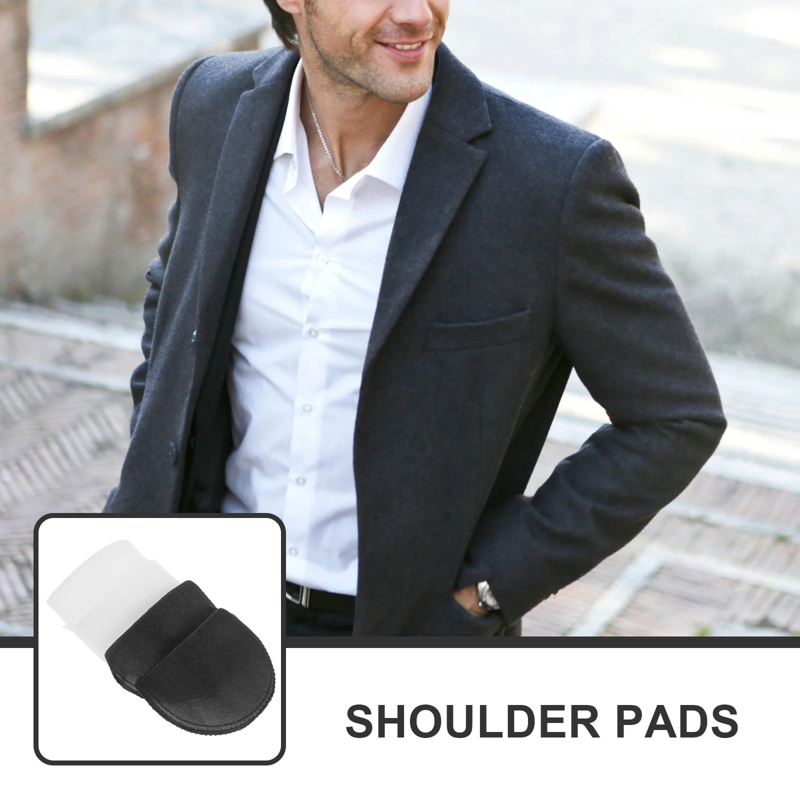 4 Pairs Pliable Shoulder Pads Women Jacket Coat Cushion Skirt Sponge Adhesive Enhancer