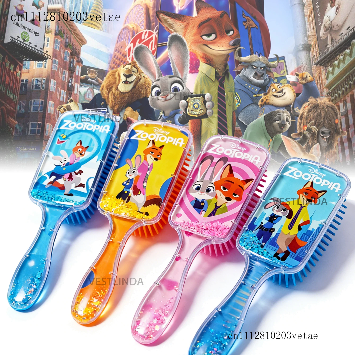 Bestseller Disney Zootopia Airbag-Kamm Judy Hase Nick Serie Cartoon Exquisiter Haarbürste Modischer Lockenkamm Studentengeschenke