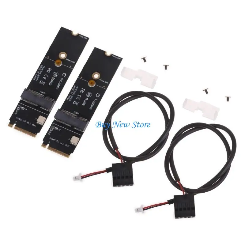 

20CE for AX200 9260 Bcm94352Z Card NVMe PCI Express SSD Port Wireless M.2 A+E Slot to M.2 M Wifi Adapter