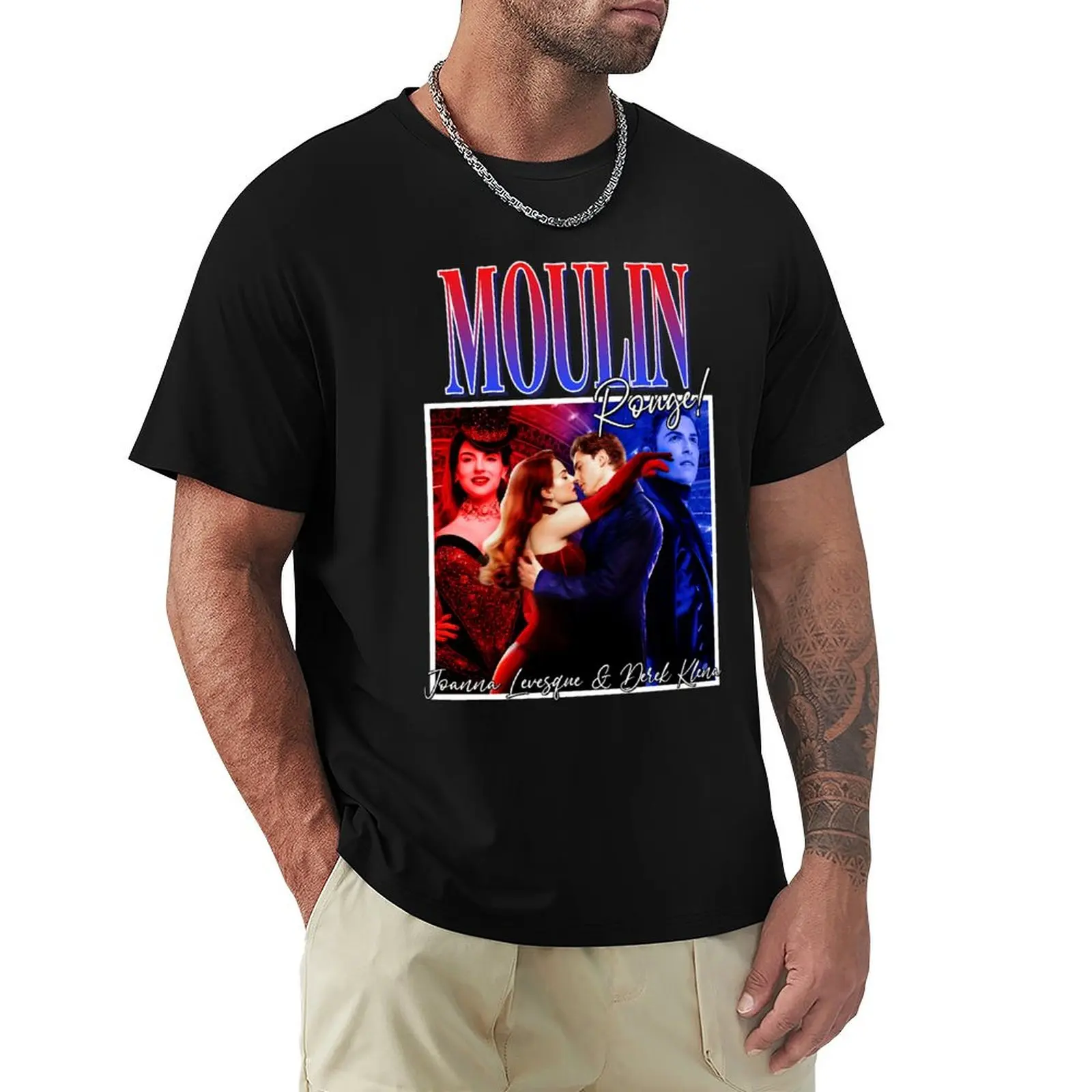 Moulins Rouges Joanna Levesque and Derek Klena T-Shirt t shirts for man cotton T-Shirt