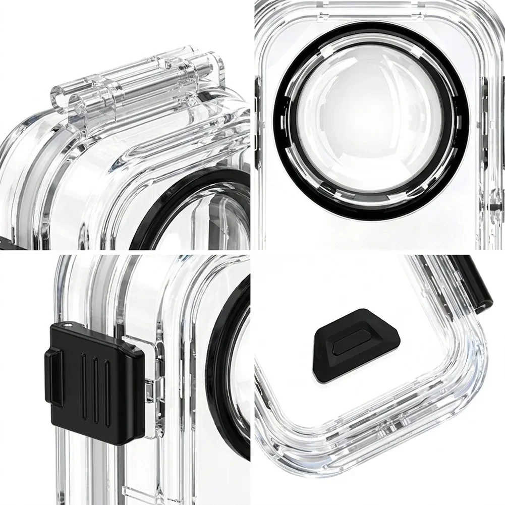 60M Waterproof Dive Housing Case With Magnetic Quick-Releases For Insta360 X6 Camera Underwater Photography Accessories view 4