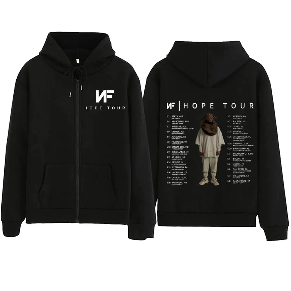 

Толстовка с капюшоном на молнии NF Rapper Tour 2024, пуловер в стиле Харадзюку, топы, популярная музыкальная толстовка