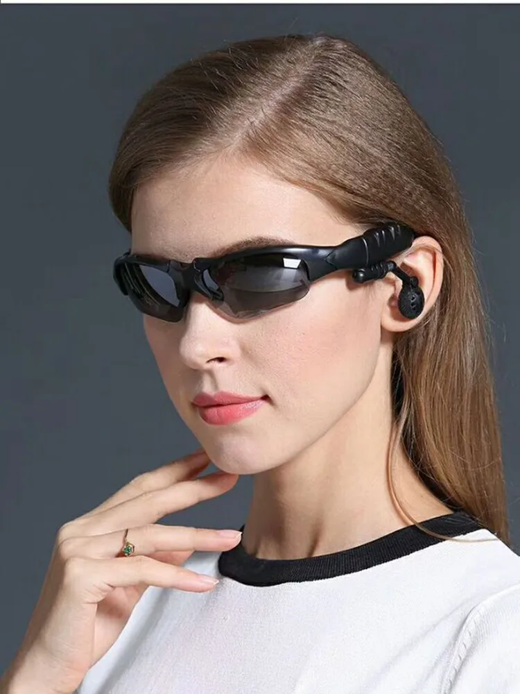 AliExpress ACRDDK Adults Stereo Earphones Wireless Headset with Mic Glasses Sunglasses for Driving Cycling Sports Noise Reduction Headphones