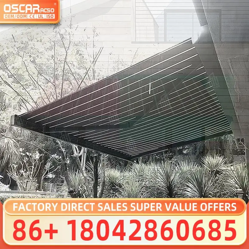 

4*3 м роскошный складной уличный солнцезащитный козырек электрический для патио, сада, балкона, выдвижной тент