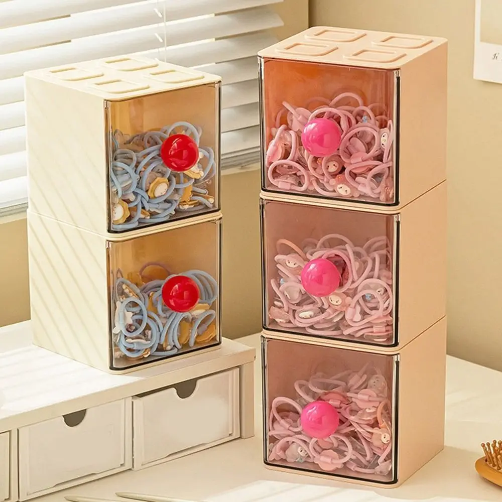 

Ящик для хранения в стиле дофамина, штабелируемый компактный ящик для хранения закусок с ручкой, пластиковый ящик для хранения канцелярских принадлежностей, лекарства