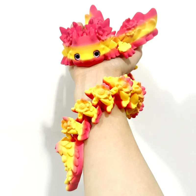 3D Print Toy Salamander Dragon Desktop Ornament 3D Print Animals Home Office Crafts Print Character Christmas Gift Action Figure