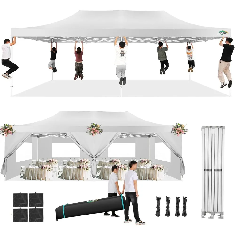 13x26 Pop Up Tent 13x26 Canopy with Sidewalls Heavy Duty Canopy Party Tents for Parties, Outdoor Wedding Large Event Tent