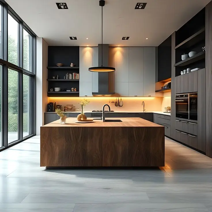 Custom High Quality Italian Luxury Design Kitchen Furniture Cabinets with Island Modern Kitchen Remodeling Custom Cabinets image 4