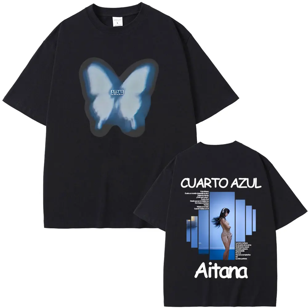 Футболка с графикой альбома Aitana Cuarto Azul, модная