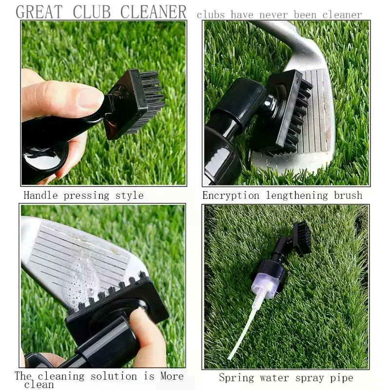 1pc Golf Club Cleaner Groove Tube Golf Brush With Leakproof Reservoir Squeeze Bottle For Easy Cleaning