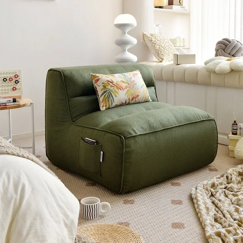 Nordic cream wind cloud bread lazy single fabric sofa chair bedroom balcony casual creative dismantling and washing straight ro