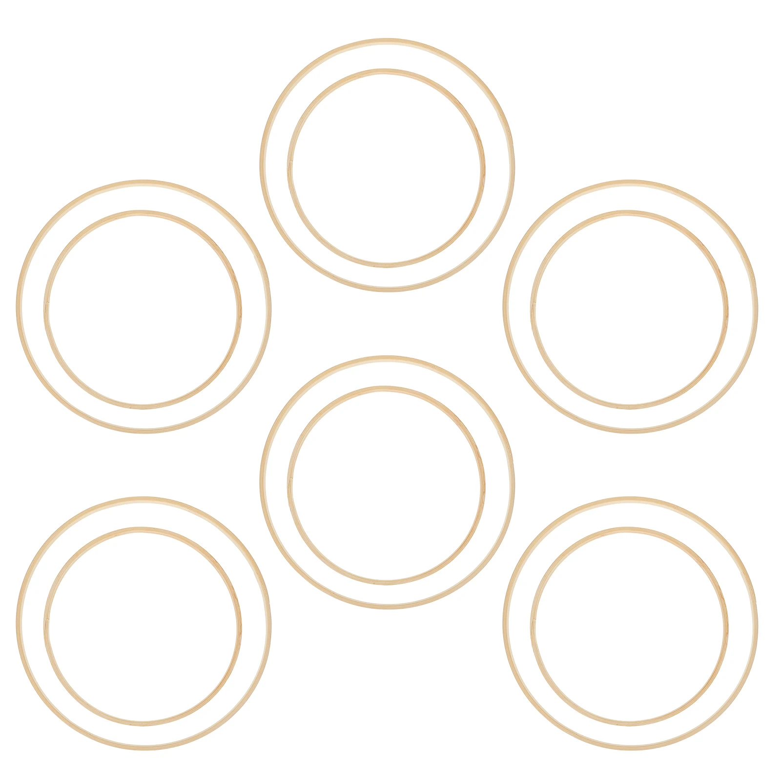 

12Pcs Bamboo Floral Hoop Rings Dreamcatcher Wreath Base for DIY Wedding Craft Macrame Hanging Decorations Rustic Wedding Decor