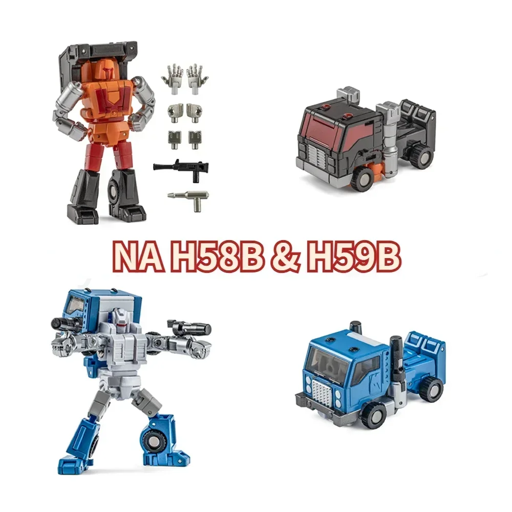 

In Stock NewAge NA H58B Huffer H59B Pipes Mirror Roadgames Sorcerer Small Scale 2Pcs Set Mini 6.3cm Transformers Toy