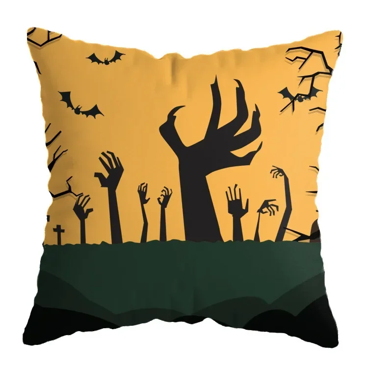 40/45/50cm Halloween Cushion Cover Pumpkin Bat Wizard Ghost Halloween Decor For Home Pillowcase Halloween Part Gifts